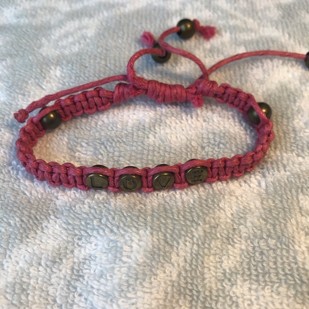 Thread bracelet.